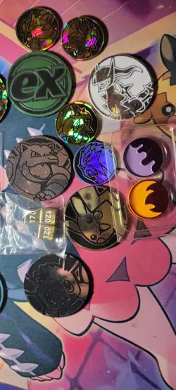 Rare Lot of 220 + Pokemon TCG Coins: Metal Charizard & Mew UPC coins, Pikachu - Image 3