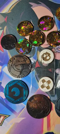 Rare Lot of 220 + Pokemon TCG Coins: Metal Charizard & Mew UPC coins, Pikachu - Image 5