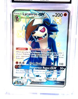 2019 POKEMON GEM MINT LYCANROC GX # SV66/SV94 HOLO GRADE 10 AWESOME ! - Image 2