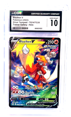 2022 POKEMON GEM MINT BLAZIKEN V # TG14/TG30 HOLO GRADE 10 AWESOME ! - Image 1