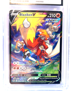 2022 POKEMON GEM MINT BLAZIKEN V # TG14/TG30 HOLO GRADE 10 AWESOME ! - Image 2