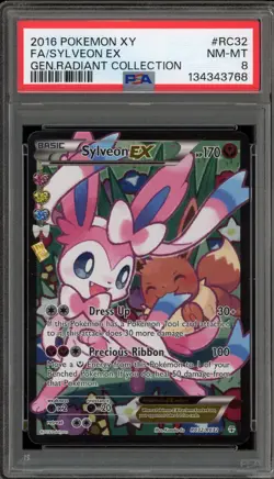 Pokemon Sylveon EX XY Generations Radiant Coll. Full Art #RC32 PSA 8 - Image 1