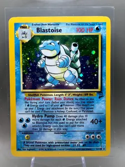 Pokemon TCG Blastoise Base Set 2 2/130 Holo Unlimited Holo Rare NM - Image 1