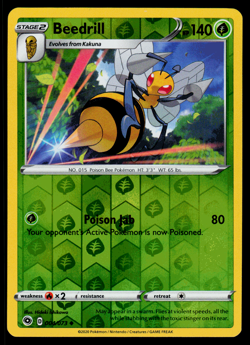 Pokemon Card - SWSH - Champion's Path Beedrill 004/073 Reverse Holo - NM - Image 1