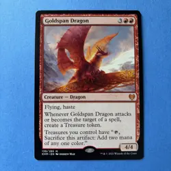 Goldspan Dragon Kaldheim Mythic Card 139/285 Regular Card Mtg - Image 1