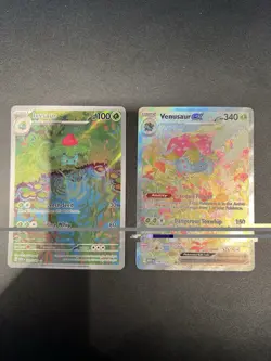 Pokemon Ivysaur & Venusaur ex Full Art Holo Cards Set 151 English Lot - Image 1