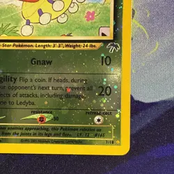 Pokemon Ledyba card 7/18 TCG Southern Islands Reverse Holo promo LP - Image 4