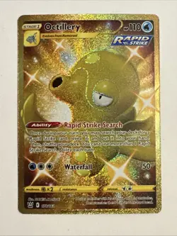 Octillery 178/163 Pokemon Card Battle Styles Gold Secret Rare Near Mint - Image 1