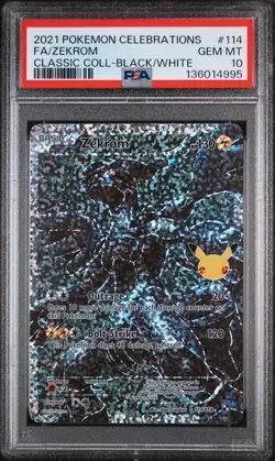 Zekrom PSA 10 Celebrations Classic Collection Pokemon Card 114/114 Holo 2021 - Image 1