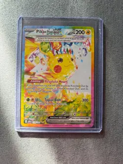 Pikachu ex 238/191 Sv08: Surging Sparks Holo-Comes with one random Sleeve Card! - Image 1