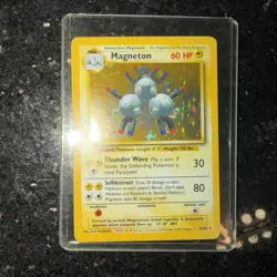 Pokemon TCG 1999 Magneton Base Set Holo Unlimited Rare Card 9/102 - Image 1