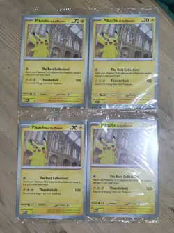 4x Pikachu At The Museum Pokemon Card Jumbo - Image 1