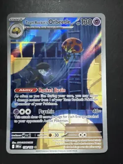 Team Rocket's Orbeetle 198/182 Illustration Rare Destined Rivals Pokemon Card - Image 1