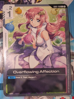 FRESHLY PULLED Gundam Card Game TCG - Overflowing Affection GD01-118 U - M/NM - Image 1