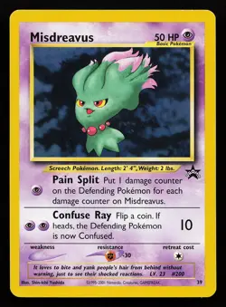 Misdreavus 39 WOTC Black Star Promo Pokemon Card - Image 1