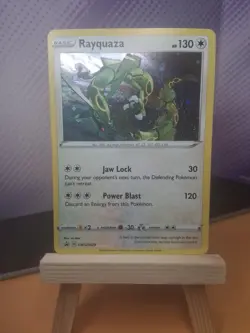 Pokemon TCG Rayquaza SWSH029 Holo Black Star Promo Card Near Mint Condition - Image 1