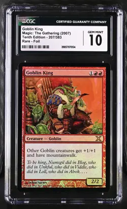 GOBLIN KING 10th Edition Foil Rare CGC 10 MTG [Nostalgium] - Image 1