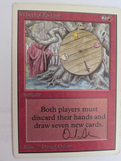 Signrd Wheel of Fortune Unlimited MTG Lightly Played Free shipping with tracking - Image 1