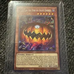 YuGiOh! Pumpking The King Of Grave Ghosts MZMU-EN001 Secret Rare Maze Of Muertos - Image 2