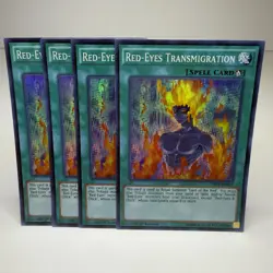 4x Yugioh Red-Eyes Transmigration DRL2-EN017 Super Rare - LP-NM 💎 - Image 1