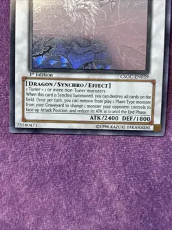 1x YUGIOH Black Rose Dragon CSOC-EN039 Ghost Rare 1st Edition LP - Image 3