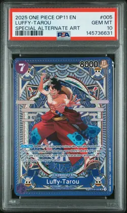 2025 One Piece OP11 EN Luffy-Tarou SP ST18-005 Special Alternate Art PSA 10 - Image 1