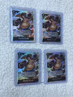 One Piece Card Game Monkey.D.Luffy OP04-090 SR - Kingdoms Of Intrigue - NM x4 - Image 1
