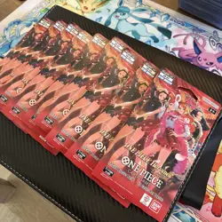 One Piece Card Game EB-03 Heroines Sleeved Booster Pack Lot of 9 Sealed - Image 2
