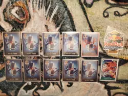 Bandai One Piece CCG Red Bull Double Don!! Monkey D. Luffy Promo Lot 11 Cards - Image 1