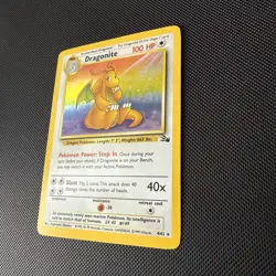 Pokemon TCG Dragonite Fossil Holo Unlimited Rare Card 4/62 Vintage WOTC - NM/M - Image 4