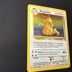 Pokemon TCG Dragonite Fossil Holo Unlimited Rare Card 4/62 Vintage WOTC - NM/M - Image 5