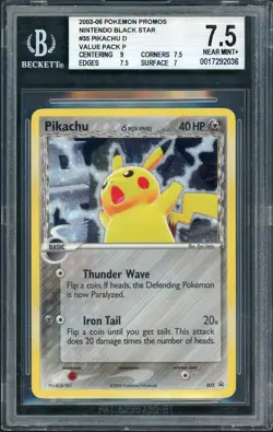 BGS 7.5 Pikachu (Black Star Promo) Delta Species #035 Holo Pokemon Card B5 - Image 1