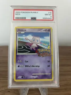 Pokemon Cards - PSA 8 Mew 10/16 - Pokemon Rumble Holo - NM-MT - PSA8 - Image 1