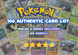 Pokemon Card Lot 100 Bulk Cards w/ Holos & Rares, Trainers Included– No Energy - Image 2