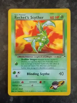 Rocket's Scyther Holo 13/132 Gym Heroes Pokemon Card - Image 1
