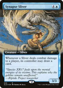 MTG Secret Lair Synapse Sliver #626 (Extended Art) FOIL SLD Bonus Card NM - Image 1