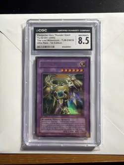 Yu-Gi-Oh Elemental Hero Thunder Giant Card TLM-EN036 CGC 8.5 - Image 1