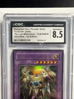 Yu-Gi-Oh Elemental Hero Thunder Giant Card TLM-EN036 CGC 8.5 - Image 4