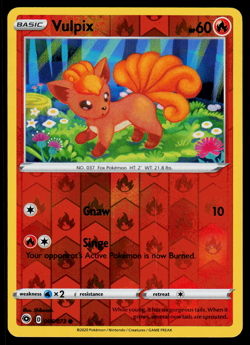 Pokemon Card - SWSH - Champion's Path Vulpix 006/073 Reverse Holo - NM - Image 1
