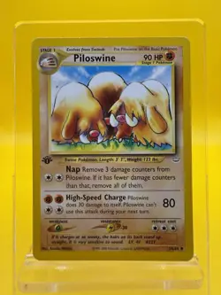 Piloswine 36/64 (1st Edition) Neo Revelation Pokemon Card TCG - 2001 LP - Image 1