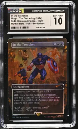 IN THE TRENCHES Secret Lair Foil Mythic Marvel's Captain America CGC 10 MTG - Image 1