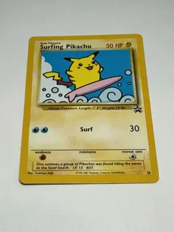 Pokemon TCG Surfing Pikachu WOTC Black Star Promo - Image 1