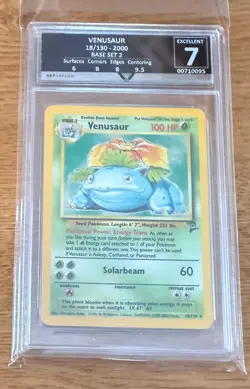 POKEMON TCG VENUSAUR 18/130 BASE SET 2 GRADE 7 EXCELLENT ULTRA RARE CARD !! - Image 1
