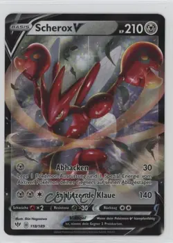 Scizor V German Pokemon Sword & Shield Darkness Ablaze #118 - Image 1