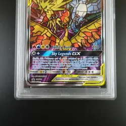 PSA 10 Moltres Zapdos Articuno SM210 Pokemon Hidden Fates Stained Glass Holo - Image 3