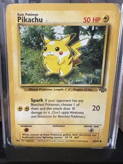 Pokemon TCG Jungle set Pikachu 60/64 Common (Heavily Played) 1999 - Image 1