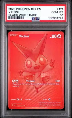 Pokemon Victini 171/086 Sv: Black Bolt Holo Black White Rare PSA 10 2025 - Image 1