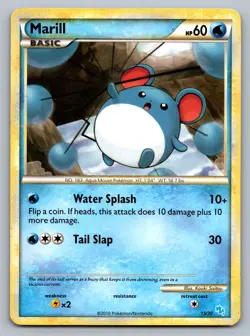 Pokemon TCG HeartGold SoulSilver Marill 74/123 - Image 1