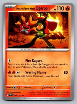Pokemon TCG SV10: Destined Rivals Hearthflame Mask Ogerpon 044/182 - Image 1