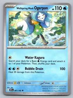 Pokemon TCG SV10: Destined Rivals Wellspring Mask Ogerpon 067/182 - Image 1